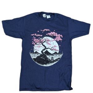 Port & Company Japanese Sakura Garden Geisha T-Shirt Women’s Small